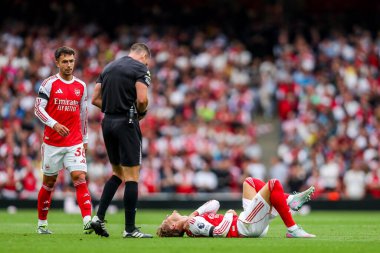 Arsenal 'den Martin Odegaard, 23 Ağustos 2025' te Londra 'daki Emirates Stadyumu' nda oynanan Premier League maçında sakatlandı.