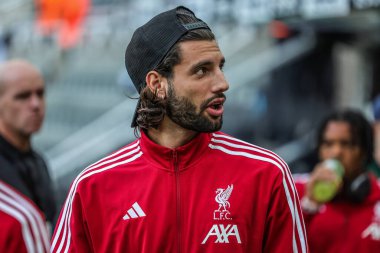 Liverpool 'dan Dominik Szoboszlai, Premier Lig karşılaşması sırasında St.James' s Park, Newcastle, 25 Ağustos 2025 'te Liverpool' a geldi.