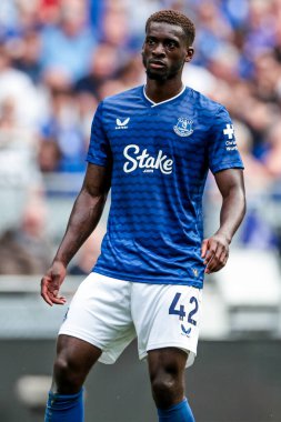 Everton 'dan Tim Iroegbunam, İngiltere' nin Liverpool şehrindeki Hill Dickinson Stadyumu 'nda oynanan Everton-Brighton ve Hove Albion Premier Lig maçına bakıyor.