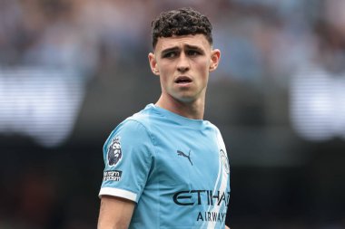 Manchester City 'nin Tottenham Hotspur' a karşı oynadığı Premier League maçında Manchester City 'den Phil Foden, Etihad Stadyumu, Manchester, İngiltere, 23 Ağustos 2025