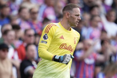 Nottingham Ormanı 'ndan Matz Sels Premier League maçı sırasında Kristal Saray, Nottingham Ormanı' na karşı Selhurst Park, Londra, Birleşik Krallık, 24 Ağustos 2025