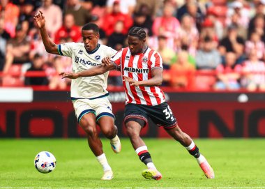 Sheffield United takımından Femi Seriki, 23 Ağustos 2025 'te Bramall Lane, Sheffield, İngiltere' de oynanan Sheffield United-Millwall maçında maç yapıyor.