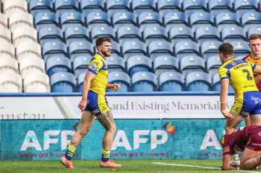 Warrington Wolves 'tan Connor Wrench, 24 Ağustos 2025' te Accu Stadyumu, Huddersfield, Birleşik Krallık 'ta oynanan Betfred Süper Lig 23.