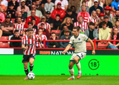 Sheffield United takımından Louie Barry, 23 Ağustos 2025 'te Bramall Lane, Sheffield, İngiltere' de oynanan Sheffield United-Millwall maçında sahada.