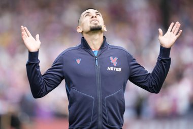 Kristal Saray 'dan Daniel Munoz Premier Lig karşılaşması öncesinde Kristal Saray, Selhurst Park, Londra, İngiltere' de Nottingham Ormanı 'na karşı, 24 Ağustos 2025