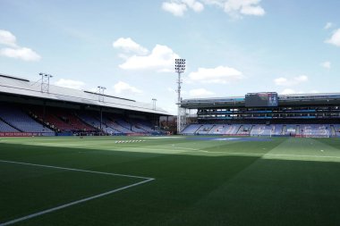 Selhurst Park 'ın, Premier Lig maçı öncesinde, 24 Ağustos 2025' te İngiltere 'nin Selhurst Park kentinde oynanan Crystal Palace - Nottingham Forest maçı genel görünümü.