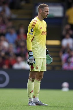 Nottingham Ormanı 'ndan Matz Sels Premier League maçı sırasında Kristal Saray, Nottingham Ormanı' na karşı Selhurst Park, Londra, Birleşik Krallık, 24 Ağustos 2025