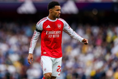 Arsenal 'den Ethan Nwaneri, 23 Ağustos 2025' te Birleşik Krallık, Londra 'daki Emirates Stadyumu' nda oynanan Premier League karşılaşmasında görülüyor.