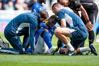 Everton 'dan Tim Iroegbunam, 24 Ağustos 202' de İngiltere 'nin Liverpool kentinde oynanan Premier League maçında Everton, Brighton ve Hove Albion maçında sakatlandı.