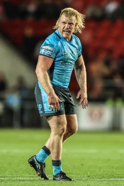 Betfred Süper Lig karşılaşmasında Hull FC 'den Brad Fash, St Helens vs Hull FC ile 22 Ağustos 2025' te All Wicked Stadyumu 'nda oynanan karşılaşma sırasında...