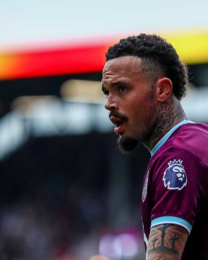 Burnley 'den Quilindschy Hartman Premier Lig maçı sırasında Burnley, Burnley' e karşı Turf Moor, İngiltere, 23 Ağustos 2025