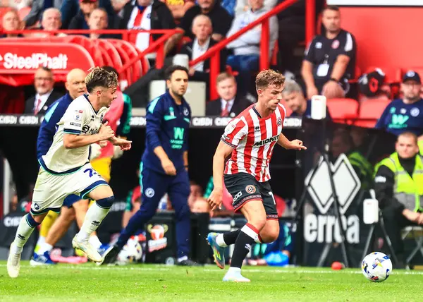 Sheffield United takımından Harrison Burrows, 23 Ağustos 2025 'te Bramall Lane, Sheffield, İngiltere' de oynanan Sheffield United-Millwall maçında sahaya çıktı.