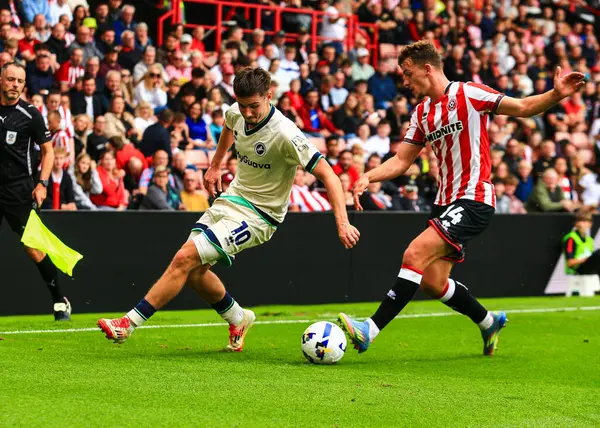 Millwall 'dan Camiel Neghli, 23 Ağustos 2025' te Bramall Lane, Sheffield, İngiltere 'de Sheffield United' a karşı oynanan Gökyüzü İddia Şampiyonası karşılaşmasında etkin.