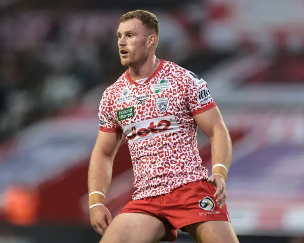 Leigh Leoparları 'ndan Jack Hughes, Betfred Süper Lig 23. Raundunda Leigh Leopards, Salford Red Devils' e karşı Leigh Spor Köyü, Leigh, İngiltere, 22 Ağustos 2025