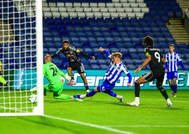 Leeds United takımından Jayden Bogle, 26 Ağustos 2025 'te Hillsborough, Sheffield, İngiltere' de Çarşamba günü oynanan Carabao Kupası maçında 1-1 berabere kaldı.