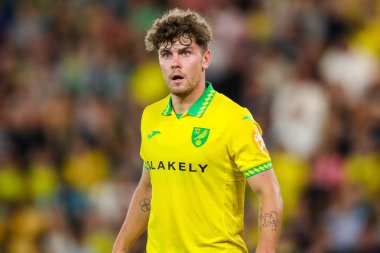 Norwich City 'den Mathias Kvistgaarden, Carabao Kupası maçı sırasında Norwich City ile Southampton' a karşı Norwich Road, Norwich, İngiltere, 26 Ağustos 2025