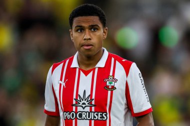 Southampton 'dan Shea Charles, Carabao Kupası maçında Norwich City, Southampton' a karşı Norwich Road, Norwich, İngiltere, 26 Ağustos 2025 'te