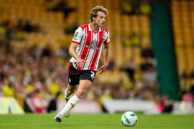 Carabao Kupası maçı sırasında Norwich City, Southampton 'a karşı Norwich Road, Norwich, İngiltere, 26 Ağustos 2025