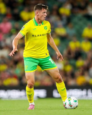 Norwich City 'den Ante Crnac, Carrow Road, Norwich, İngiltere' de oynanan Norwich City-Southampton maçında topla koşuyor.