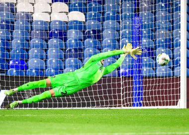 Ethan Horvath Sheffield Çarşamba kalecisi, 26 Ağustos 2025 'te Hillsborough, Sheffield, Birleşik Krallık' ta Çarşamba günü oynanan Carabao Kupası maçında penaltıdan tasarruf etti.