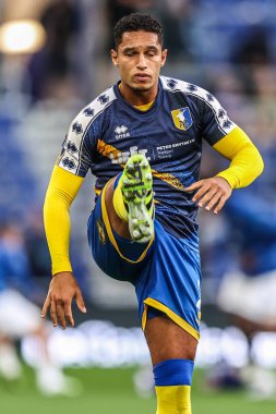 Mansfield Town 'dan Kyle Knoyle, Carabao Kupası maçında Everton, Mansfield Town' a karşı 27 Ağustos 2025 'te Liverpool, İngiltere' deki Hill Dickinson Stadyumu 'nda oynandı.