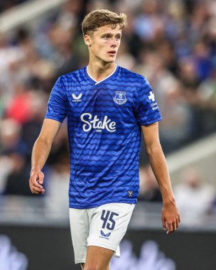 Everton 'dan Harrison Armstrong Carabao Kupası maçı sırasında Everton, Mansfield Town' a karşı Hill Dickinson Stadyumu, Liverpool, Birleşik Krallık, 27 Ağustos 2025