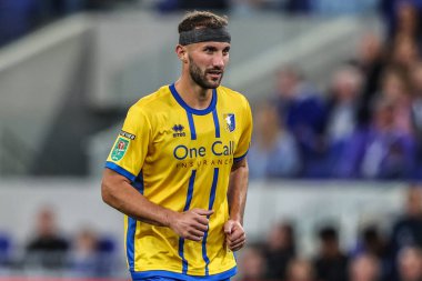 Mansfield Town 'dan Baily Cargill Carabao Kupası maçı sırasında Everton, Mansfield Town' a karşı Hill Dickinson Stadyumu, Liverpool, Birleşik Krallık, 27 Ağustos 2025