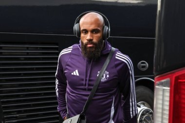 Manchester United Joshua Zirkzee 'den Bryan Mbeumo Carabao Kupası' nda Grimsby Town, Manchester United 'a karşı Blundell Park, Cleethorpes, Birleşik Krallık, 27 Ağustos 2025