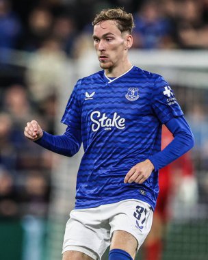 Everton 'dan James Garner Carabao Kupası maçı sırasında Everton, Mansfield Town' a karşı Hill Dickinson Stadyumu, Liverpool, Birleşik Krallık, 27 Ağustos 2025