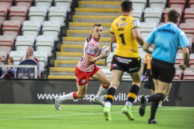 Leigh Leopards takımından Frankie Halton, 28 Ağustos 2025 'te Leigh Spor Köyü' nde Leigh Leopards ve Castleford Tigers maçının 25.