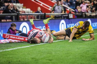 Leigh Leopards 'dan Keanan Brand, 28 Ağustos 2025' te Leigh Spor Köyü 'nde Leigh Leopards ve Castleford Tigers arasında oynanan 25.