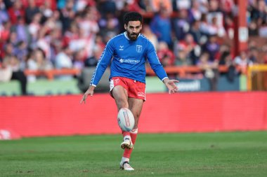 Hull KR takımının Tyrone May 'i Betfred 24. Süper Lig karşılaşmasında ısınma turunda Hull KR, St Helens' e karşı Sewell Group Craven Park, Kingston üzerine Hull, Birleşik Krallık, 29 Ağustos 2025