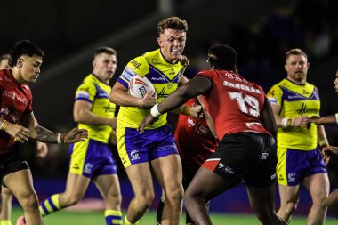 Warrington Wolves 'tan Tom McKinney, 29 Ağustos 2025' te Warrington, İngiltere 'deki Halliwell Jones Stadyumu' nda oynanan 24.
