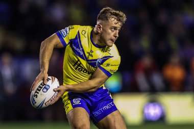 Warrington Wolves 'tan Leon Hayes 24. Betfred Süper Lig karşılaşmasında Warrington Wolves, Salford Red Devils' e karşı Halliwell Jones Stadyumu, Warrington, Birleşik Krallık, 29 Ağustos 2025