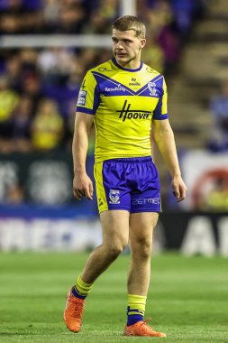 Warrington Wolves takımından Jake Thewlis 24. Betfred Süper Lig karşılaşmasında Warrington Wolves, Salford Red Devils 'e karşı Halliwell Jones Stadyumu, Warrington, Birleşik Krallık, 29 Ağustos 2025
