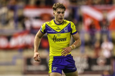 Warrington Wolves 'tan James Duffy 24. Betfred Süper Lig karşılaşmasında Warrington Wolves, Salford Red Devils' e karşı Halliwell Jones Stadyumu, Warrington, Birleşik Krallık, 29 Ağustos 2025