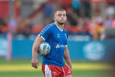 Hull KR 'dan Mikey Lewis Betfred Süper Lig 24. Raundunda ısınma turunda Hull KR, St Helens' e karşı Sewell Group Craven Park, Kingston upon Hull, Birleşik Krallık, 29 Ağustos 2025