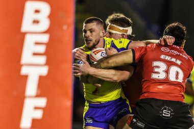 Warrington Wolves takımından Danny Walker, 29 Ağustos 2025 'te Warrington, Warrington' da oynanan 24. Warrington Wolves - Salford Red Devils maçında mücadele etti.