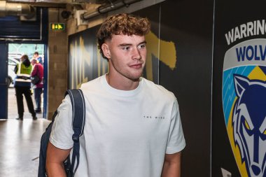 Warrington Wolves 'tan Ewan Smith, 29 Ağustos 2025' te İngiltere 'nin Warrington şehrindeki Halliwell Jones Stadyumu' nda oynanan 24.