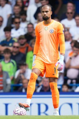 Chelsea Premier Ligi karşılaşmasında Chelsea 'ye karşı Stamford Bridge, Londra' da oynanan maçta Chelsea 'den Robert Snchez, 30 Ağustos 2025