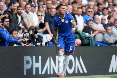 Chelsea 'den Enzo Fernnndez Premier Lig karşılaşmasında Chelsea Fulham' a karşı Stamford Bridge, Londra, 30 Ağustos 2025