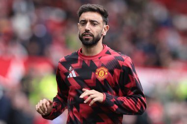 Manchester United 'dan Bruno Fernandes Premier Lig karşılaşmasında Manchester United' a karşı Old Trafford, Manchester, İngiltere 'de 30 Ağustos 2025' te oynanan hazırlık maçında