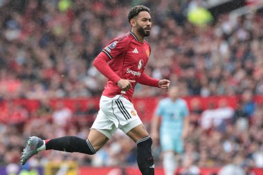 Manchester United 'ın Manchester United ile Burnley arasındaki Premier League maçı sırasında 30 Ağustos 2025' te Old Trafford, Manchester, İngiltere 'de Matheus Cunha