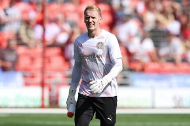 Rotherham United takımından Cameron Dawson 30 Ağustos 2025 'te Eco-Power Stadyumu, Doncaster Rotherham United maçında Doncaster Rovers' a karşı.