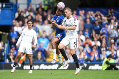 Chelsea 'den Joao Pedro ve Fulham' dan Joachim Andersen Premier Lig karşılaşmasında Chelsea Fulham 'a karşı Stamford Bridge, Londra, Birleşik Krallık, 30 Ağustos 2025