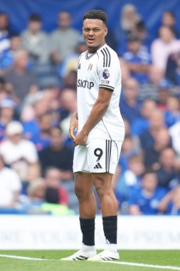 Premier Lig karşılaşmasında Fulham 'dan Rodrigo Muniz Chelsea' ye karşı Stamford Bridge, Londra, 30 Ağustos 2025