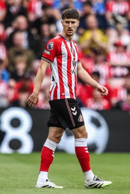 Sunderland 'dan Trai Hume Premier Lig maçı sırasında Sunderland, Brentford' a karşı Stadium Of Light, Sunderland, Birleşik Krallık, 30 Ağustos 2025