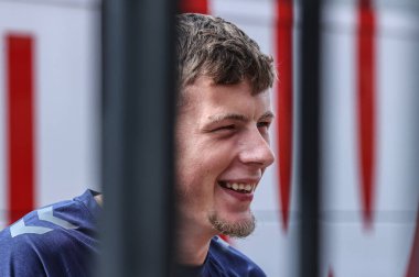 Sunderland 'dan Anthony Patterson, 30 Ağustos 2025' te İngiltere 'nin Sunderland-Brentford Stadyumu' nda oynanan Premier League maçı sırasında geldi.