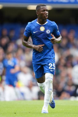 Chelsea 'den Moiss Caicedo Premier Lig karşılaşmasında Chelsea Fulham' a karşı Stamford Bridge, Londra, İngiltere, 30 Ağustos 2025