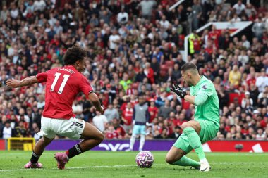 Burnly 'den Martin Dbravka, Manchester United Premier Lig karşılaşmasında Manchester United' ın Old Trafford, Manchester, İngiltere 'de 30 Ağustos 2025' te oynadığı maçta Joshua Zirkzee 'nin baskısını durdurdu.